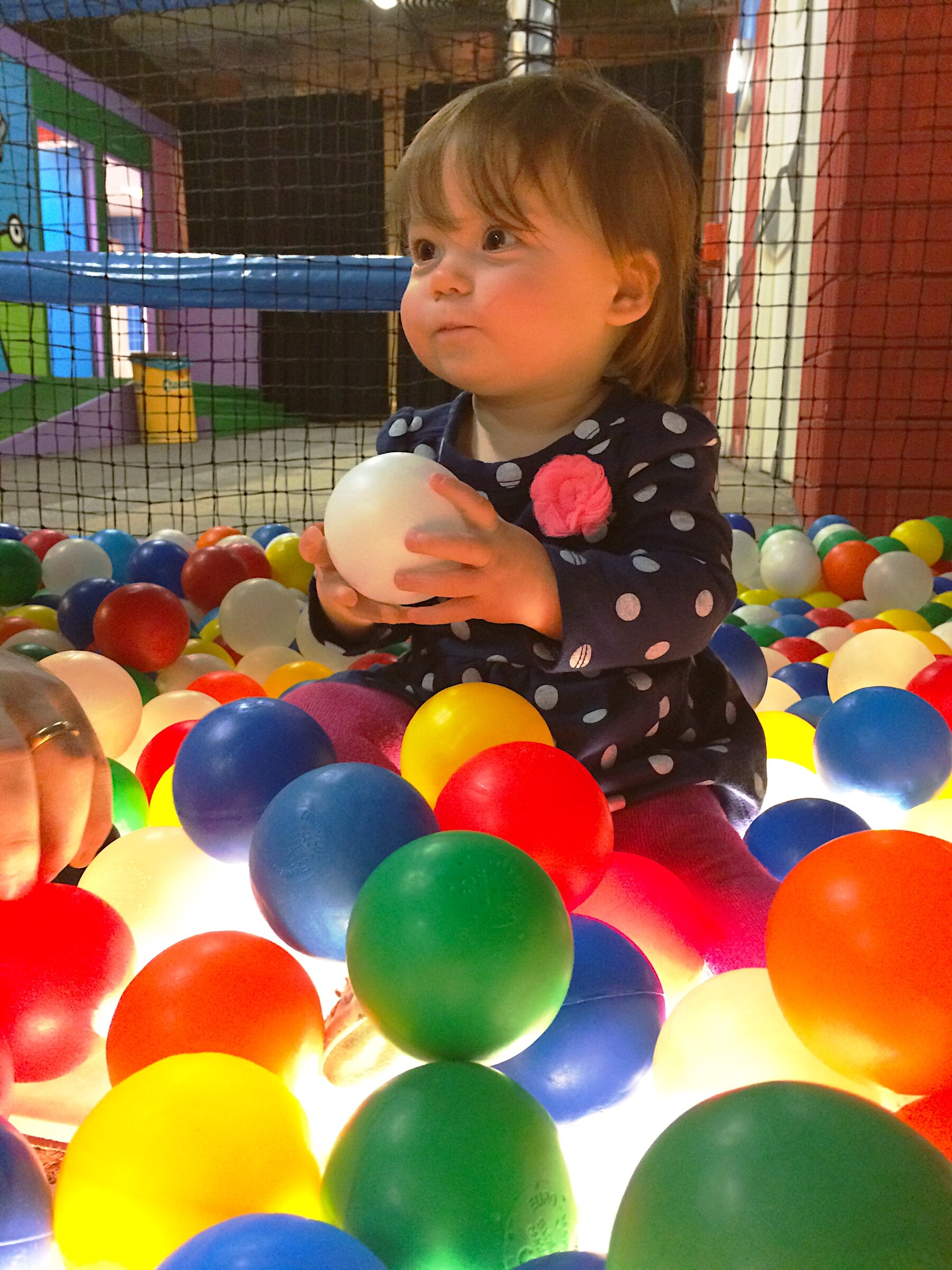 Ava in the ball pit